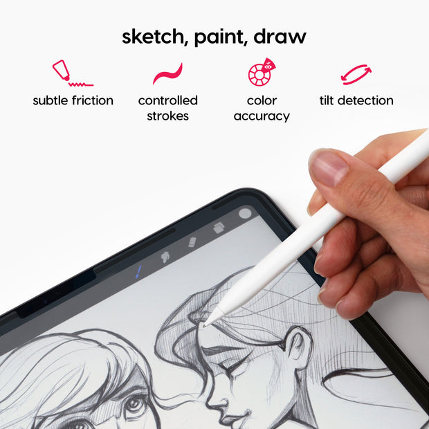 Rock Paper Pencil — Matte iPad Screen Protector + Apple Pencil Tips