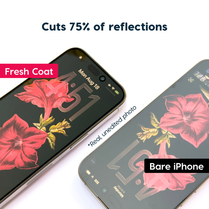 Fresh Coat 2.0 - Anti-reflective glass screen protector for iPhone