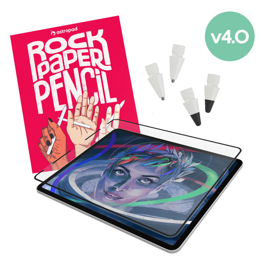 Rock Paper Pencil 4.0 — iPad Paper Screen Protector + Apple Pencil Tips