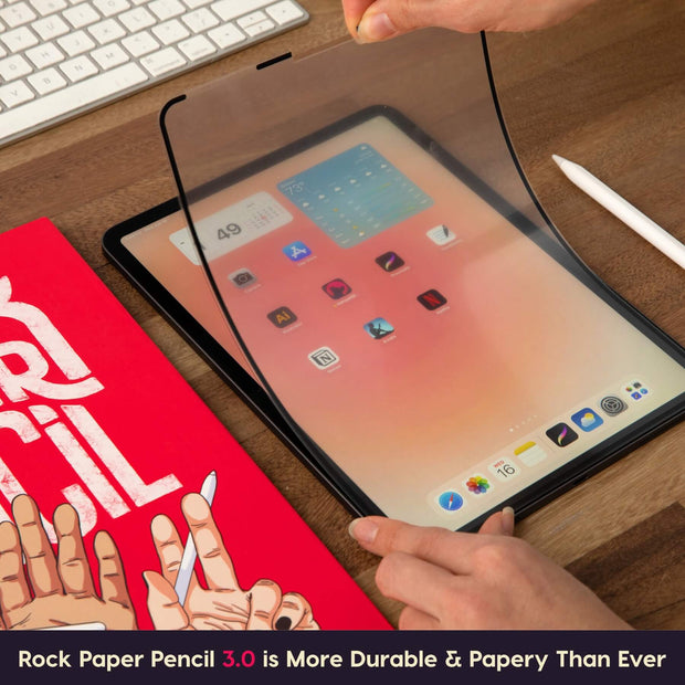 Rock Paper Pencil v3.0 — Matte iPad Screen Protector + Apple Pencil Tips